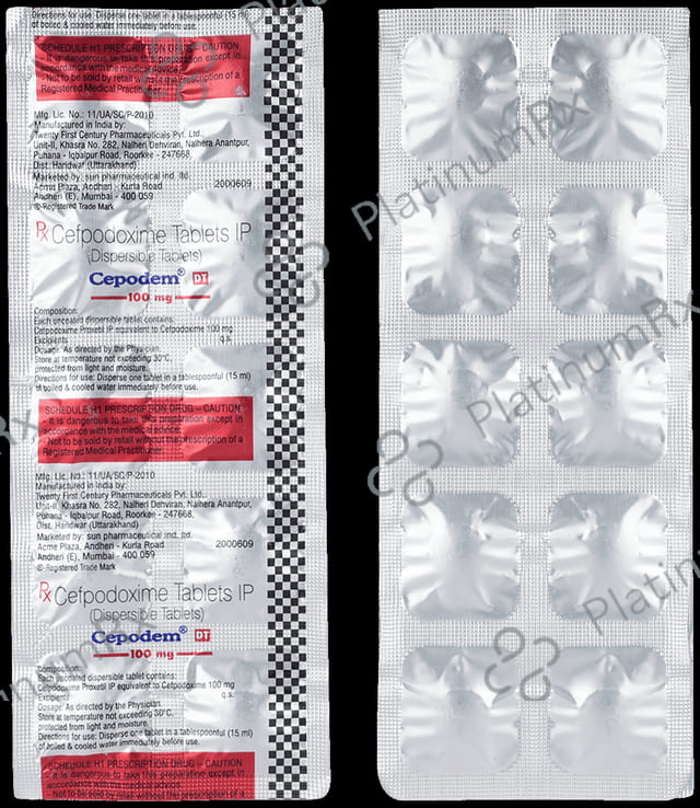 Cepodem DT 100mg Tablet 10s