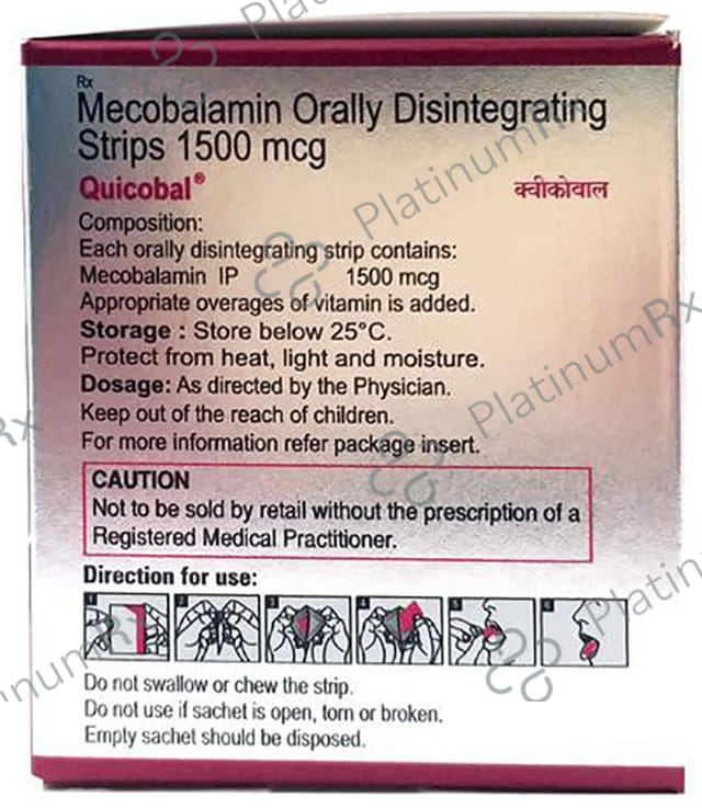 Quicobal Disintegrating Strip 1500mcg 30s