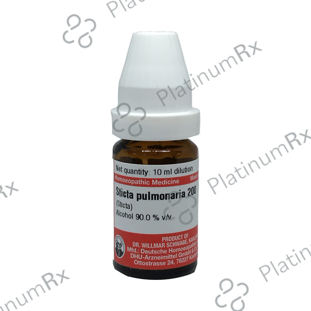 Dr Willmar Schwabe Germany Sticta Pulmonaria Dilution 200