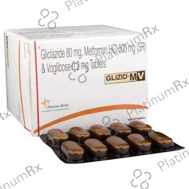 Glizid MV 500/80/0.2mg Tablet SR 10s