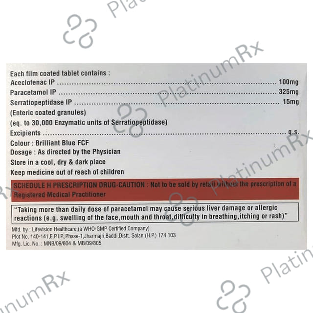Glen Aps 100/325/15mg Tablet 10s