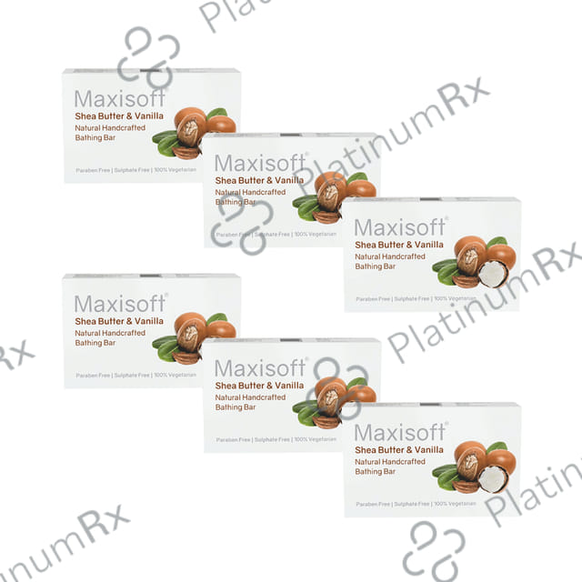 Maxisoft Shea Butter & Vanilla Bathing Bar (75gm Each) 6 units