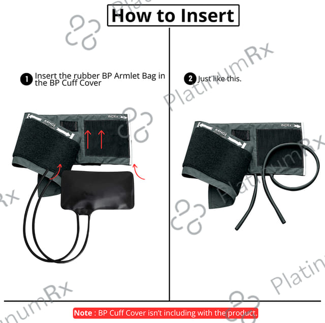 Bos Medicare Surgical Blood Pressure Double Tube for Sphygmomanometer Black