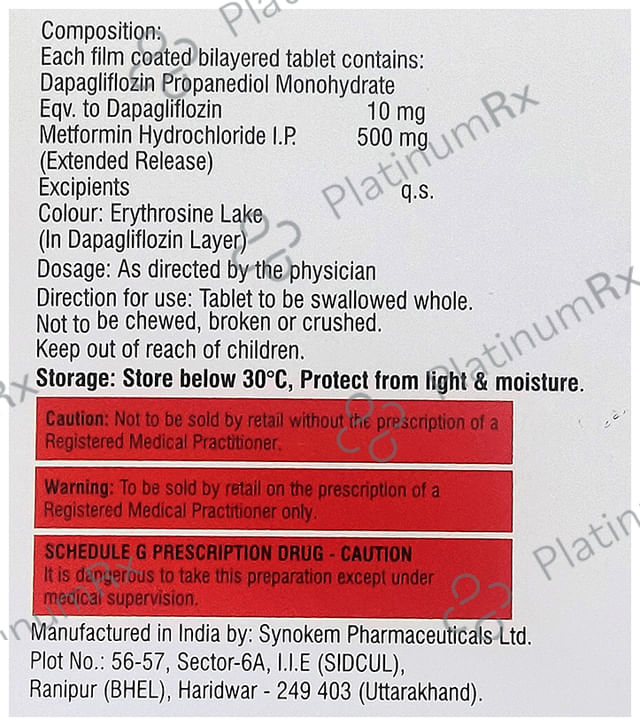 Dapashot-M 10/500 Tablet ER