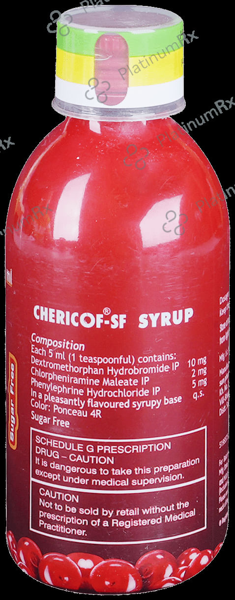 Chericof SF 2/10/5mg Syrup 100ml