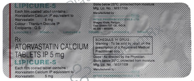 Lipicure 5mg Tablet 10s