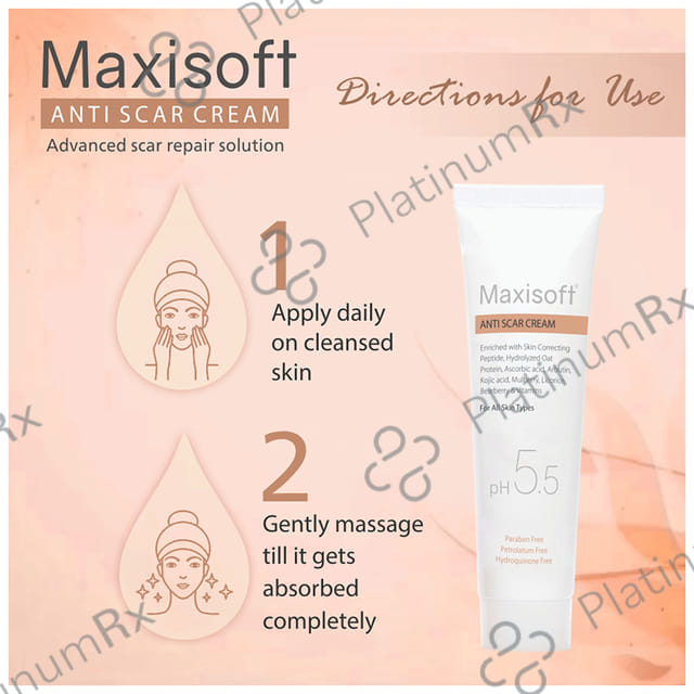Maxisoft PH 5.5 Anti Scar Cream (25gm Each) 4 Tubes