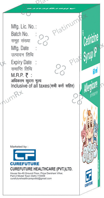 Allergicure 5mg Syrup 60ml