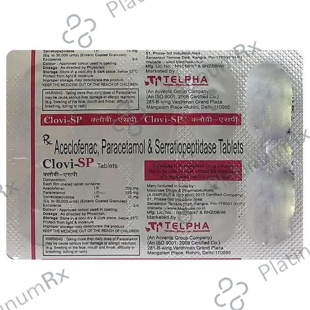 Clovi SP 100/325/15mg Tablet 10s