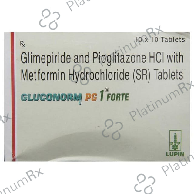 Gluconorm PG Forte 1/15/1000mg Tablet SR 10s