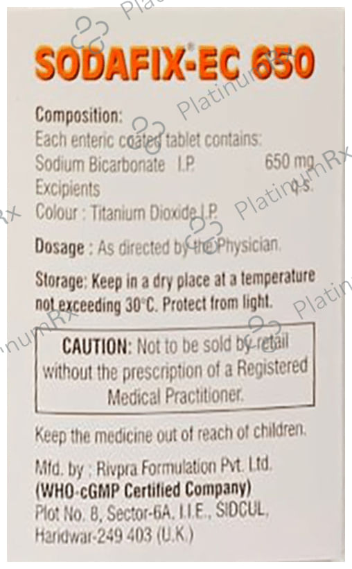 Sodafix EC 650mg Tablet 10s
