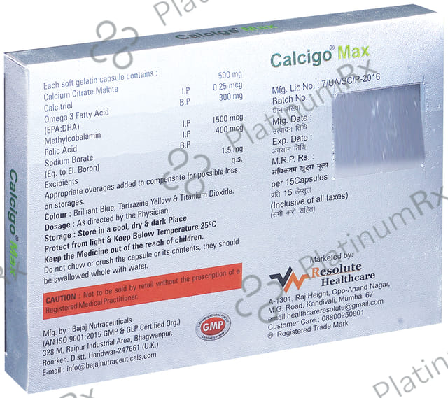 Calcigo Max Softgel Capsule 15s