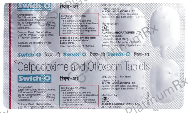 Swich O 200/200mg Tablet 10s
