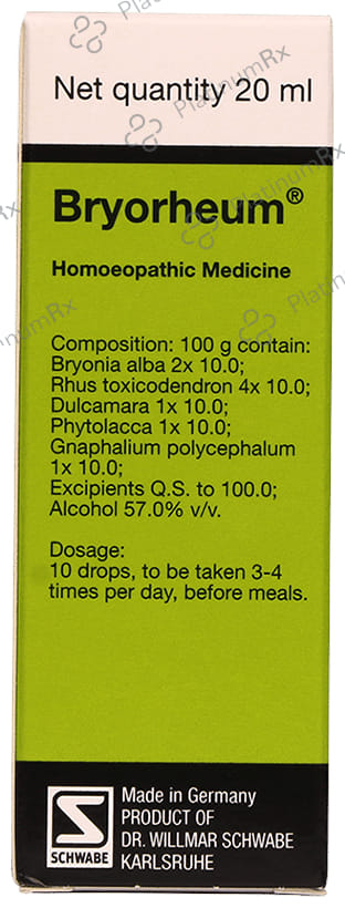 Dr Willmar Schwabe Germany Bryorheum Drop