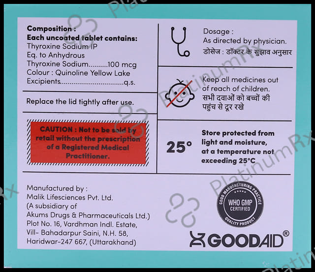 Thyrogood 100 Tablet