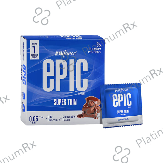 Manforce Epic Desire Super Thin Premium with Disposable Pouch Silk Chocolate Condom 3s