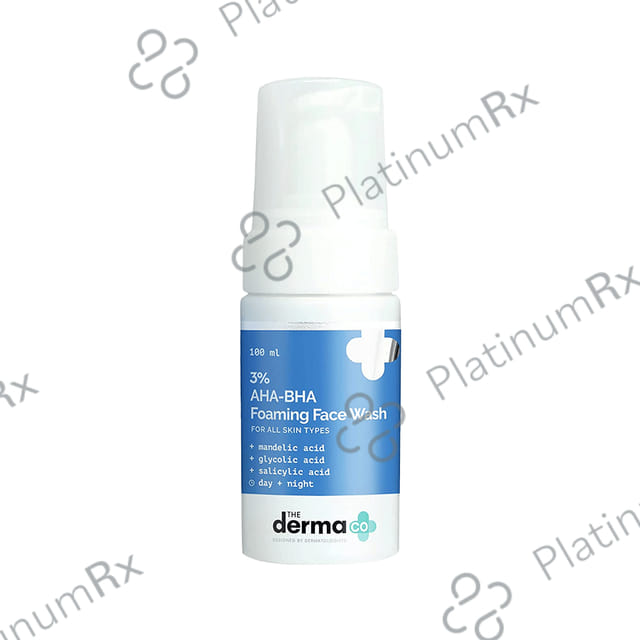 The Derma Co 3% AHA-BHA Foaming Face Wash - For All Skin Types