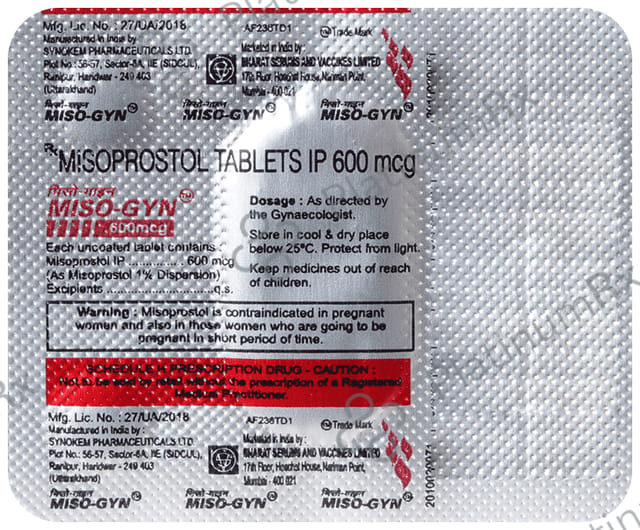 Miso-Gyn 600mcg Tablet