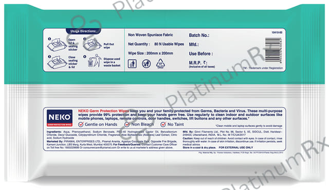Neko Germ Protection Wipes with Aloe Vera