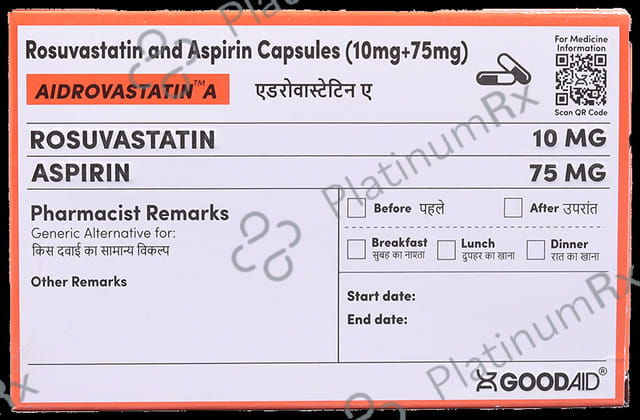 Aidrovastatin A 75/10mg Capsule 10s