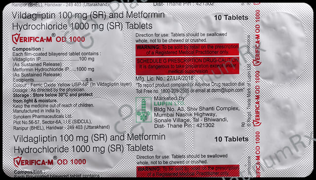 Verifica M OD 1000/100mg Tablet SR 10s