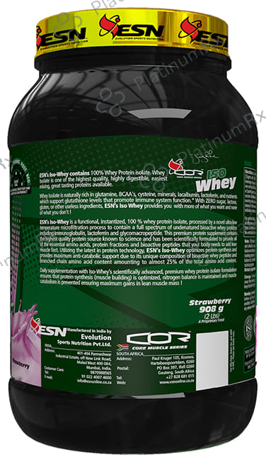ESN Iso Whey Protein Powder Strawberry 2 lb