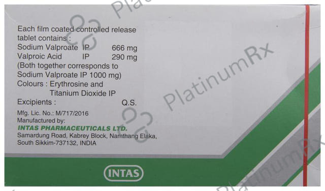 Valprol CR 1000mg Tablet 10s
