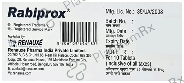 Rabiprox 20mg Tablet