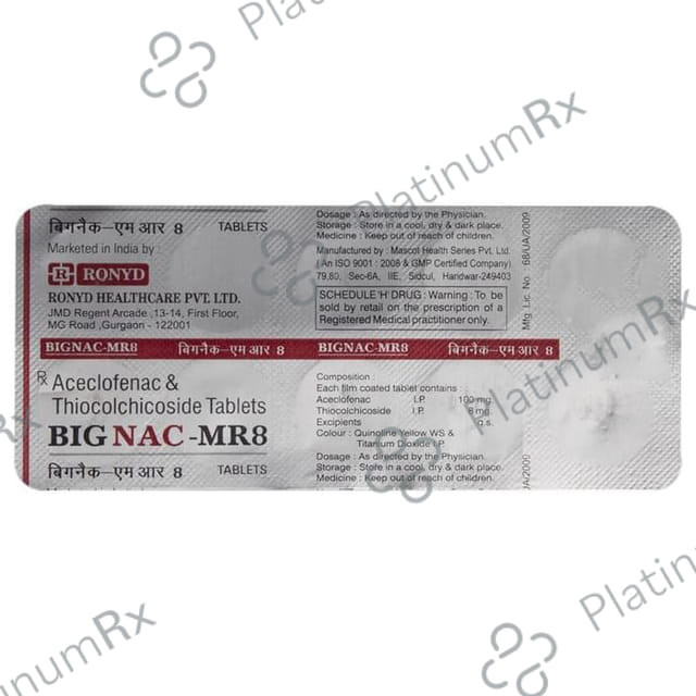Bignac MR 8/100mg Tablet 10s
