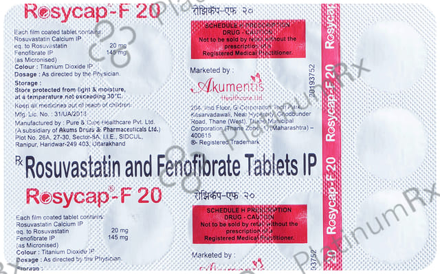Rosycap F 20/145mg Tablet 15s