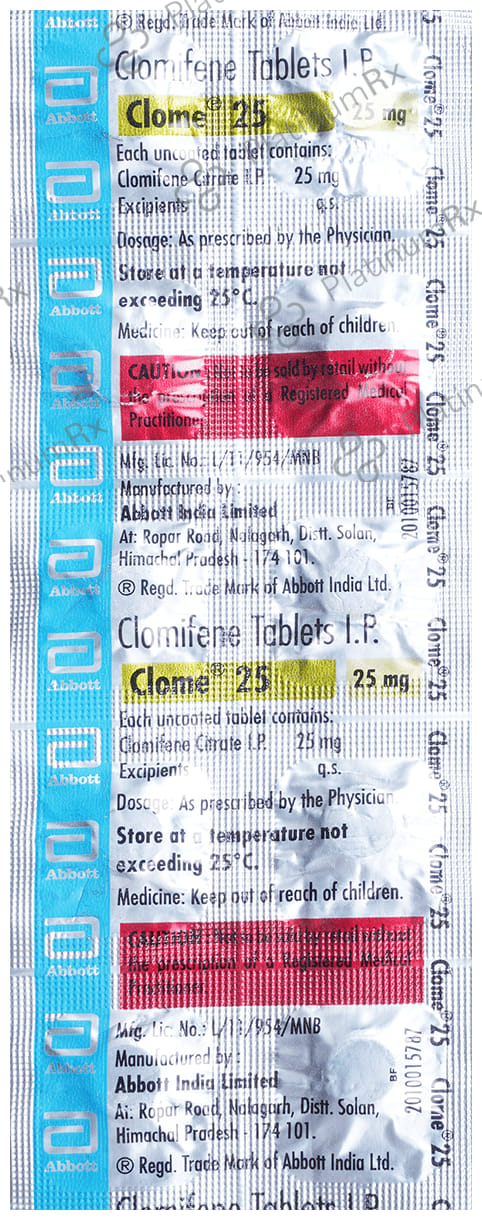 Clome 25mg Tablet 10s