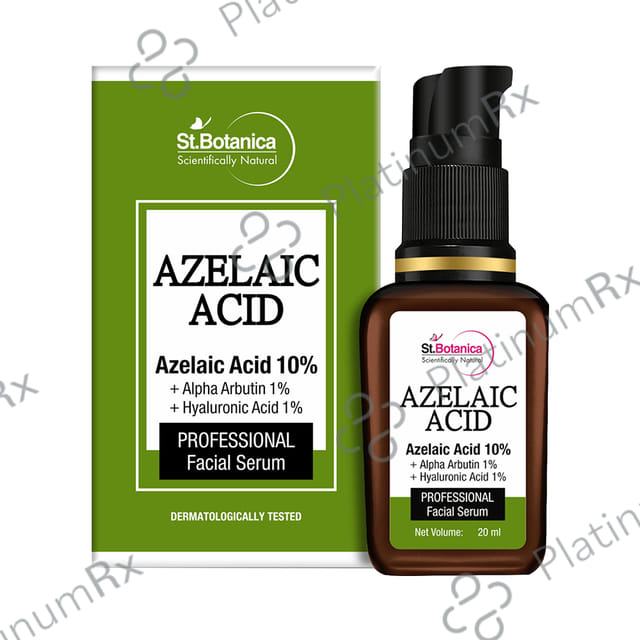St.Botanica Azelaic Acid 10% + Alpha Arbutin 1% + Hyaluronic Acid 1% Professional Facial Serum