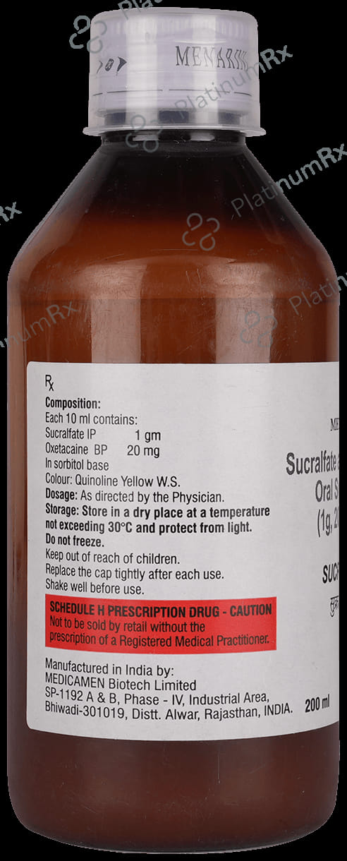 Sucramal O 20/1000mg Oral Suspension 200ml