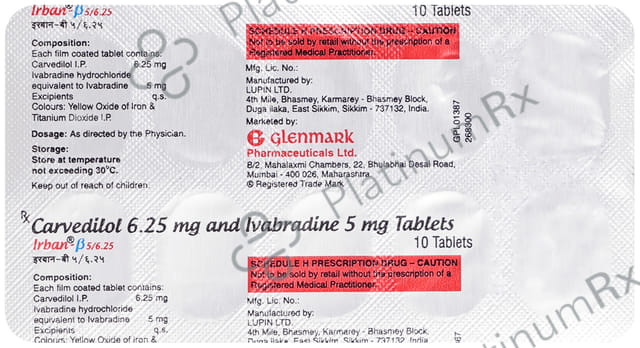 Irban Beta 6.25/5mg Tablet 10s