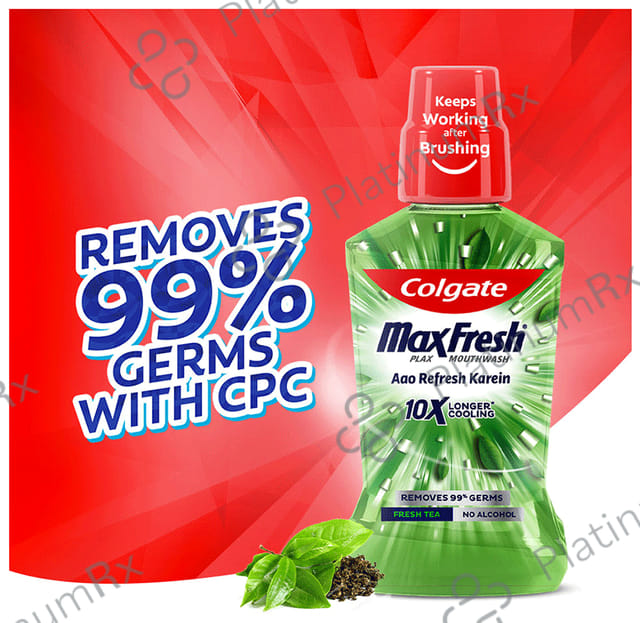 Colgate Fresh Tea MaxFresh Plax Antibacterial Mouth Wash 500 ml