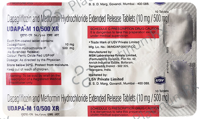 Udapa M 10/500mg Tablet XR 10s
