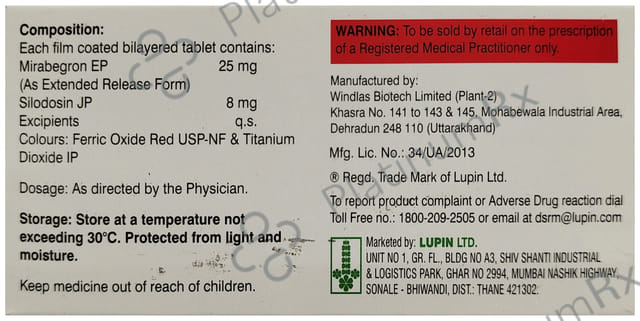 Alphacept M 25/8mg Tablet 10s