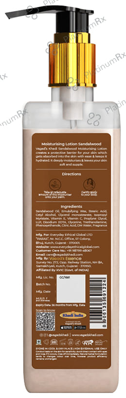 Vagad's Khadi Herbal Moisturising Lotion Sandalwood