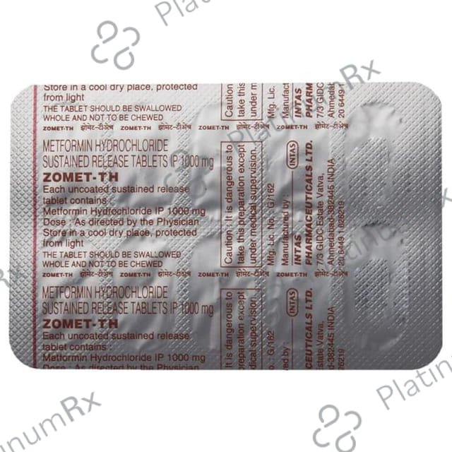 Zomet TH 1000mg Tablet SR 10s