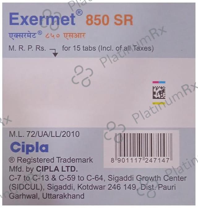 Exermet 850mg SR Tablet 15s