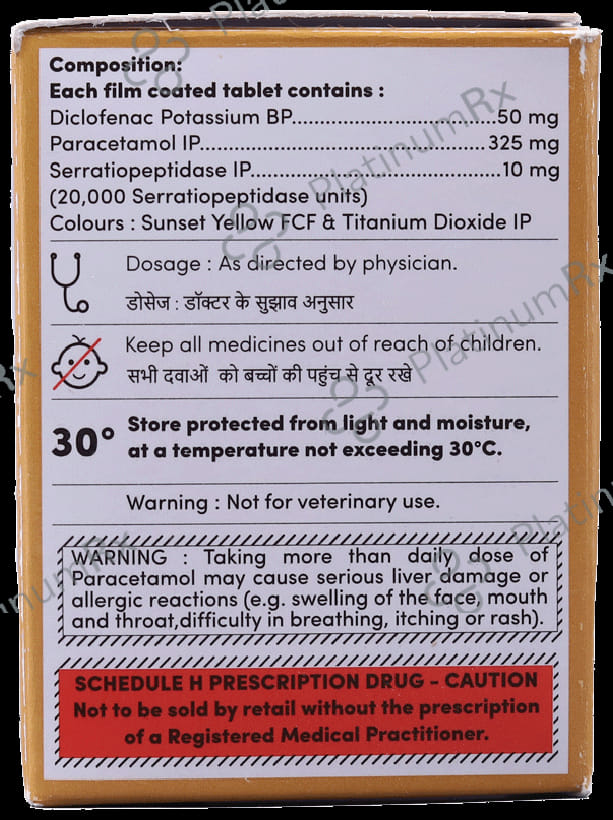 Aidfenac SP 50/325/15mg Tablet 10s