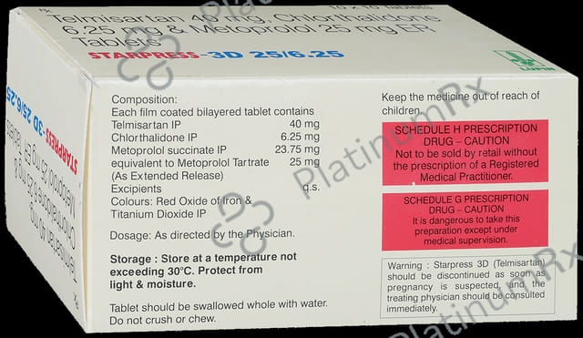 Starpress 3D 6.25/25/40mg Tablet 10s