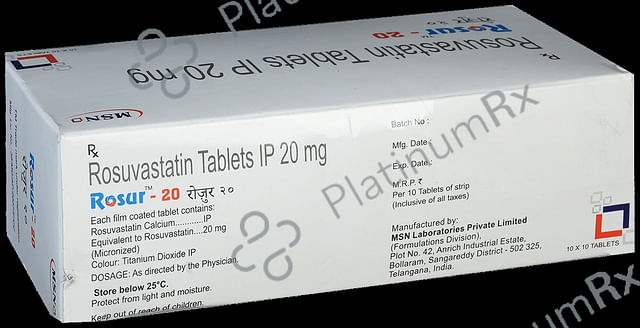 Rosur 20mg Tablet 10s