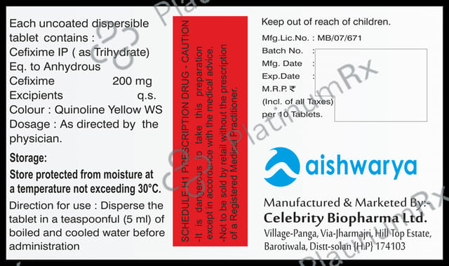 Cefacel 200 DT Tablet 10s