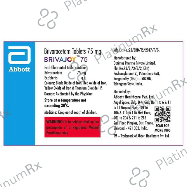 Brivajoy 75mg Tablet 14s