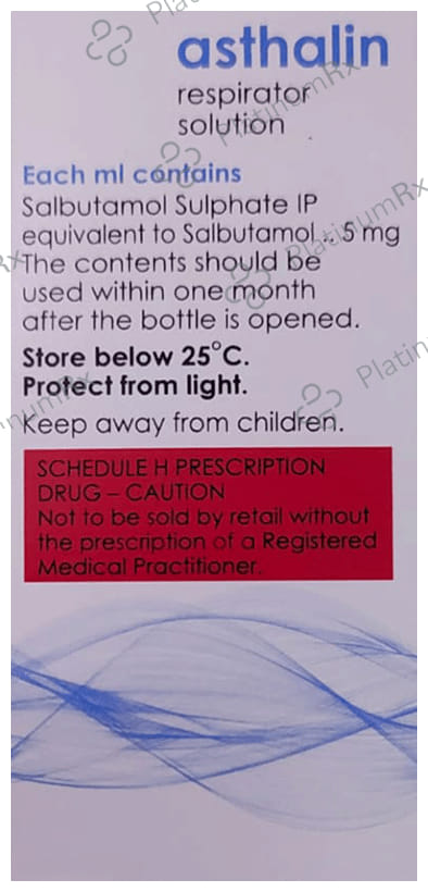 Asthalin 5mg Solution For Inhaler 15ml