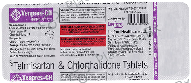 Venpres CH 40/12.5mg Tablet 10s