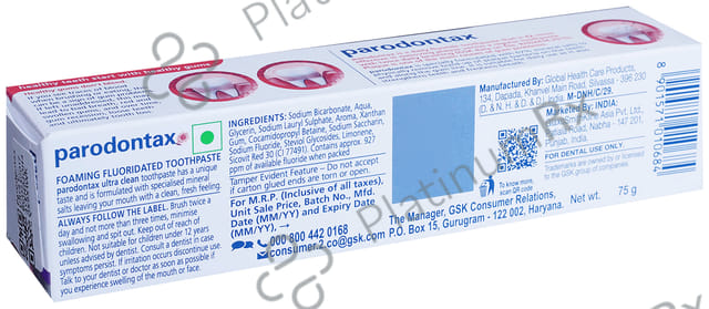 Parodontax Ultra Clean Toothpaste 75gm