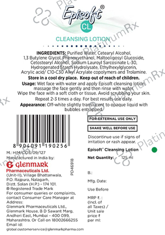 Episoft Cleansing Lotion 125ml