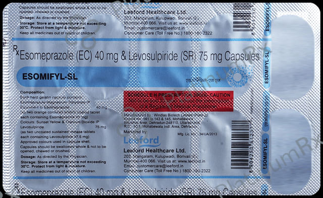 Esomifyl SL 75mg/40mg Capsule SR